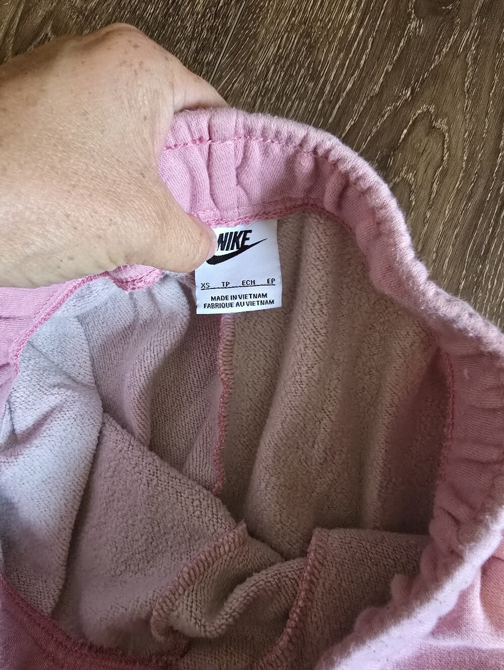 Nike Pink XS Fleece Joggers with Drawstring - Picture 3 of 5